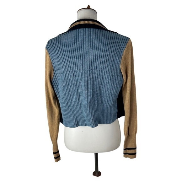 Cabi Turn Back Varsity Knit Colorblock Cardigan Sweater SZ M - Picture 4 of 5